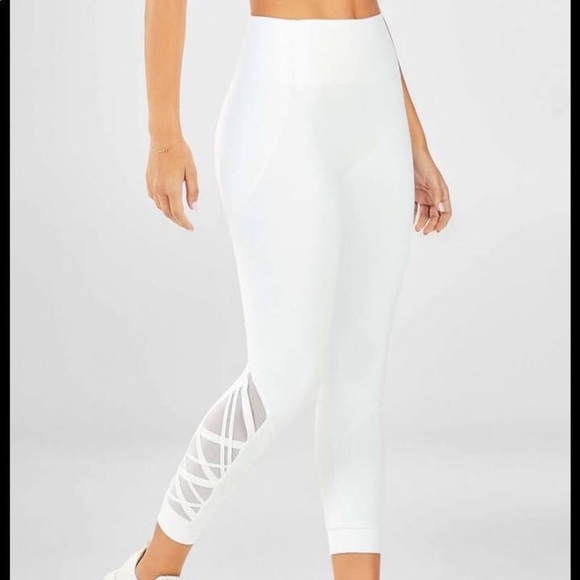 Fabletics Powerhold White Leggings size S - Picture 1 of 7
